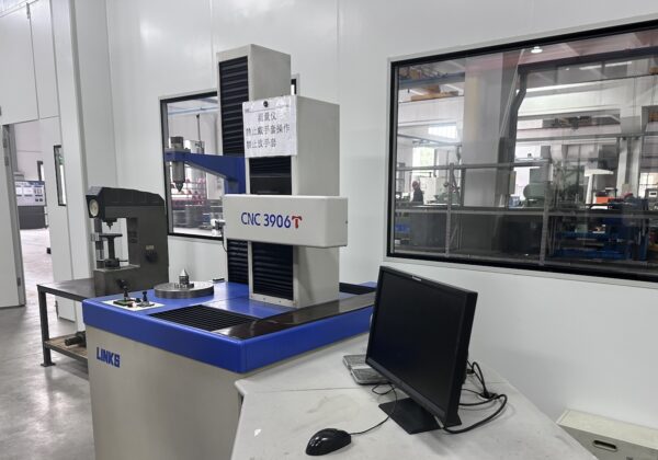 High-precision quality inspection instrument in Industrial Gearbox Quality Control center,utilizing coordinate measuring machines (CMM) and gear testers for rigorous dimensional and load testing to ensure ISO/AGMA compliance.
